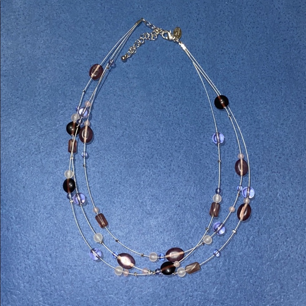 Lia Sophia Silver/Purple Necklace